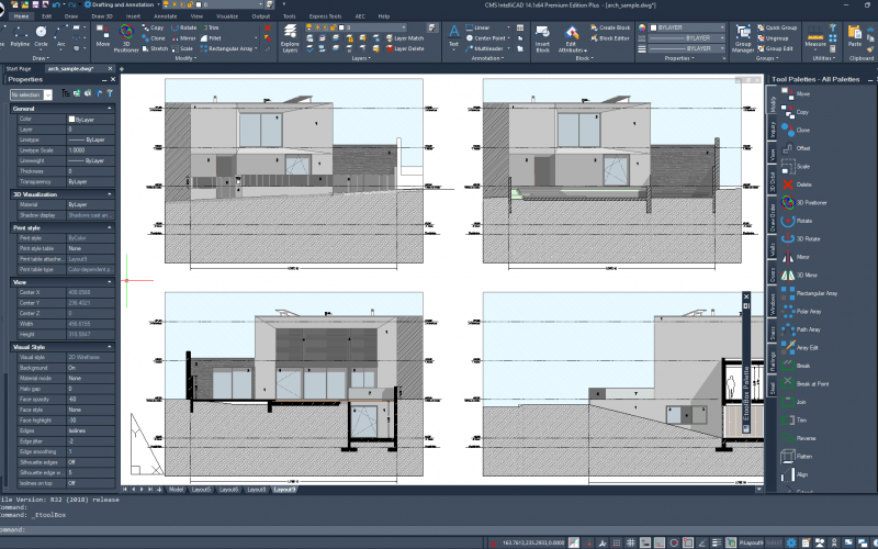 Software CAD 2D e 3D CMS IntelliCAD 14.1